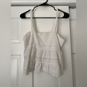 White crochet tank